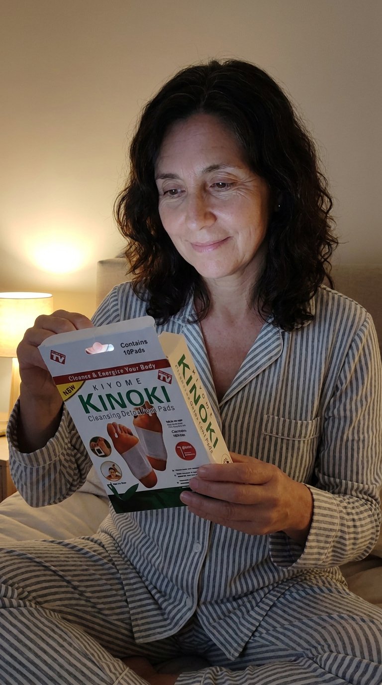 Parches Kinoki · Rutina nocturna para pies