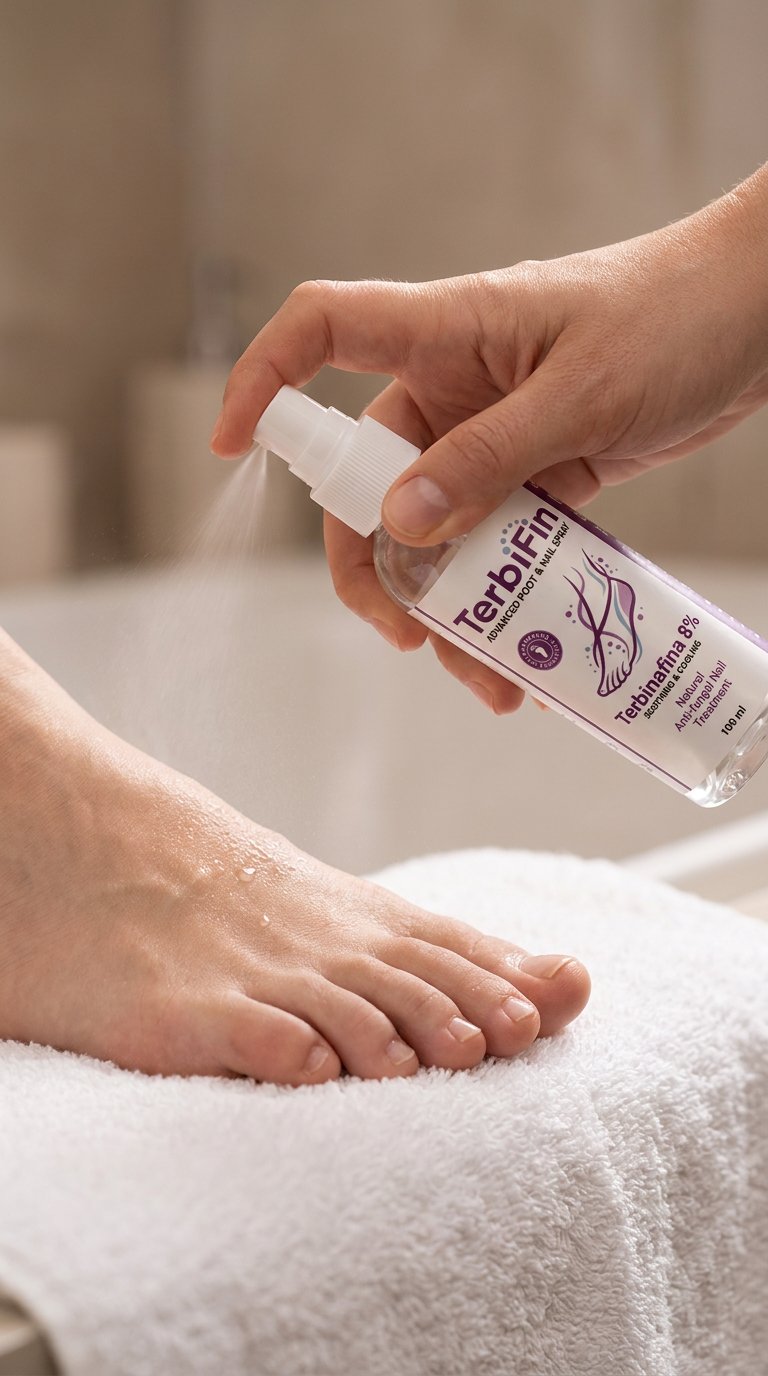 TerbiFin · Spray con terbinafina para pies y uñas